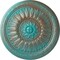Ekena Millwork Temple Ceiling Medallion (Fits Canopies up to 9 1/4"), 24"OD x 1 5/8"P, Copper Green Patina CM24TECGS - alternate 1
